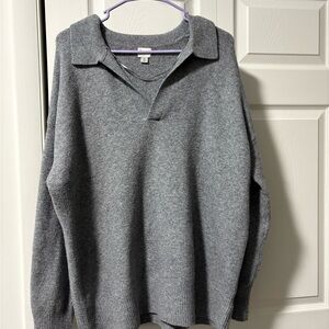 a new day Men's V-Neck Sweater in Charcoal